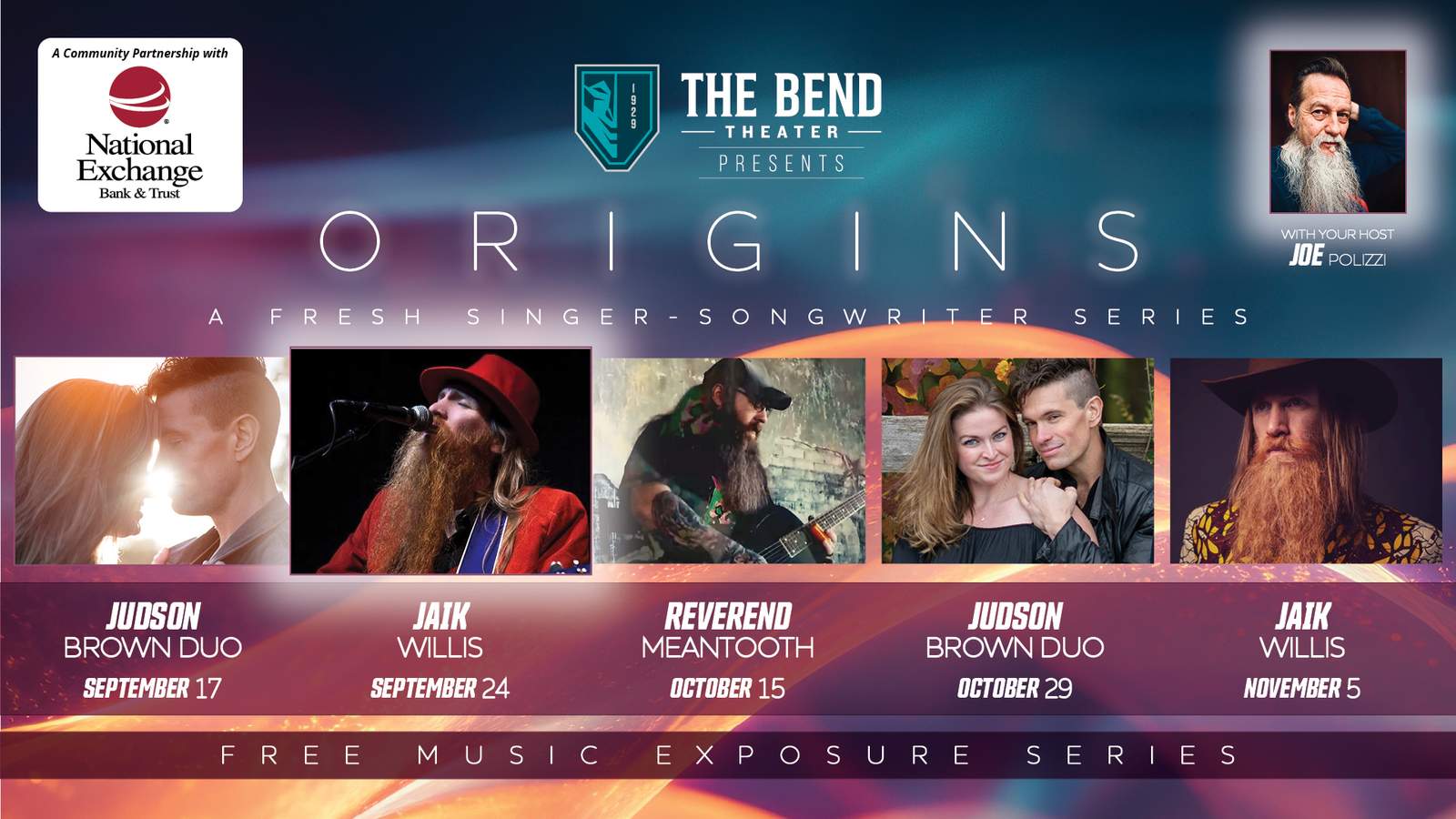 ORIGINS – A Fresh Singer-Songwriter Series – September 24 – Jaik Willis