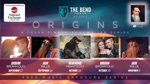 ORIGINS – A Fresh Singer-Songwriter Series – October 15 – Reverend Meantooth